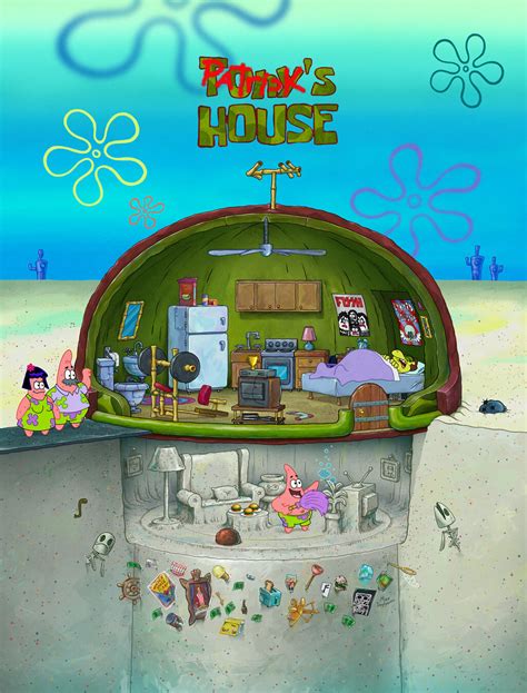 patrick from spongebob|patrick's house inside.